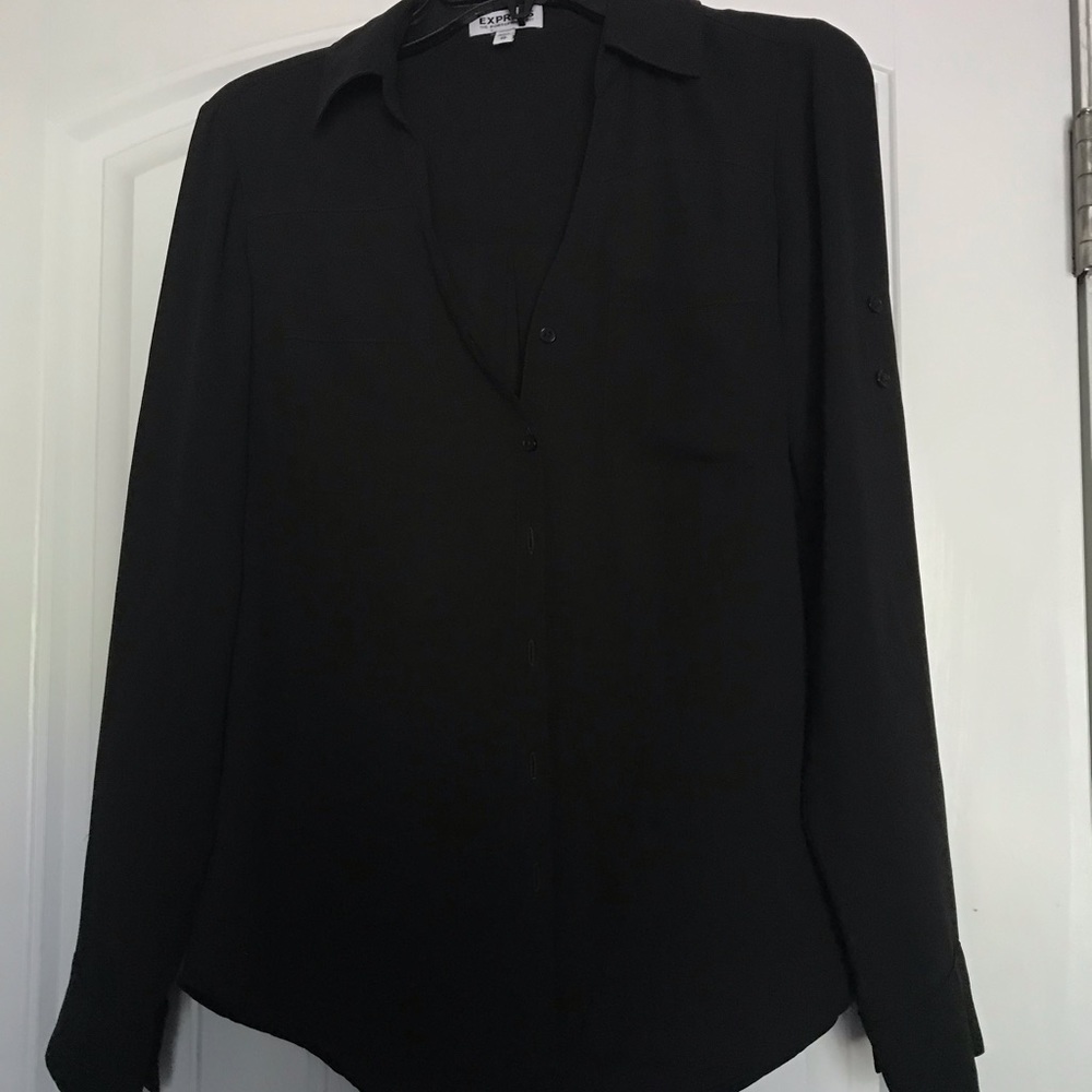 Black Long Sleeve Button Up